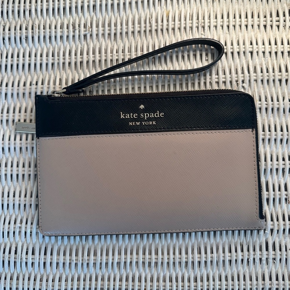 Kate Spade Staci color block L zip Wristlet clutch
